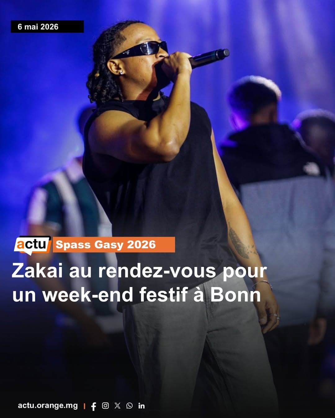 Zakai sera la tête d’affiche de la 4e édition de Spass Gasy,